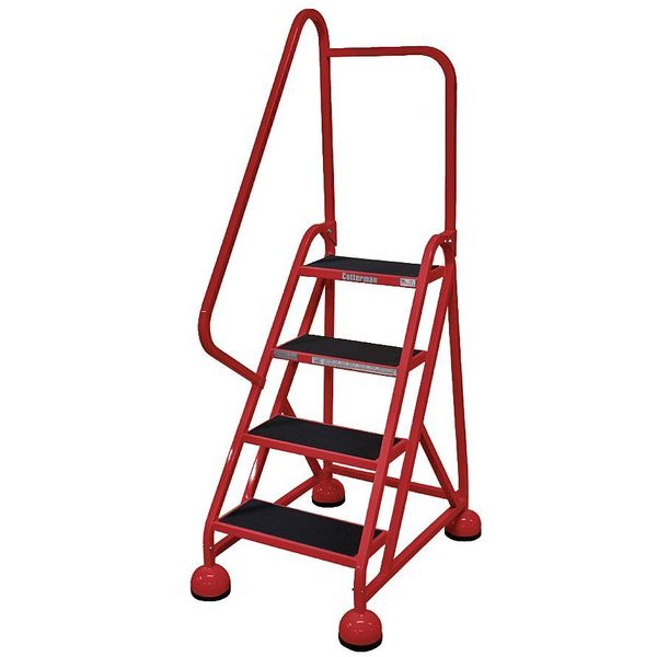 Cotterman 66 in H Steel Rolling Ladder, 4 Steps, 450 lb Load Capacity ST-402 A2 C6 P5