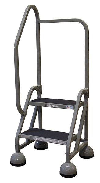 Cotterman 48 in H Steel Rolling Ladder, 2 Steps, 450 lb Load Capacity ST-222 A2 C1 P5