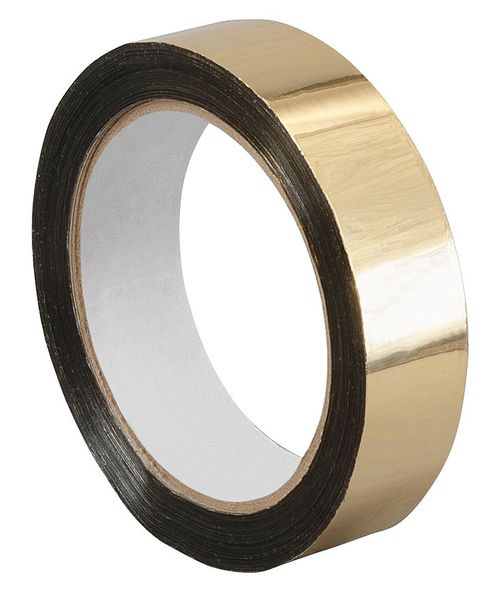 Tapecase Metalized Film Tape, Gold, 1/4In x 72Yd 15D380