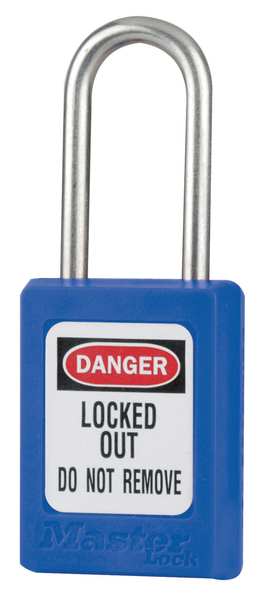 Master Lock Lockout Padlock, KA, Blue, 1-7/8"H, PK6 S31KAS6BLU