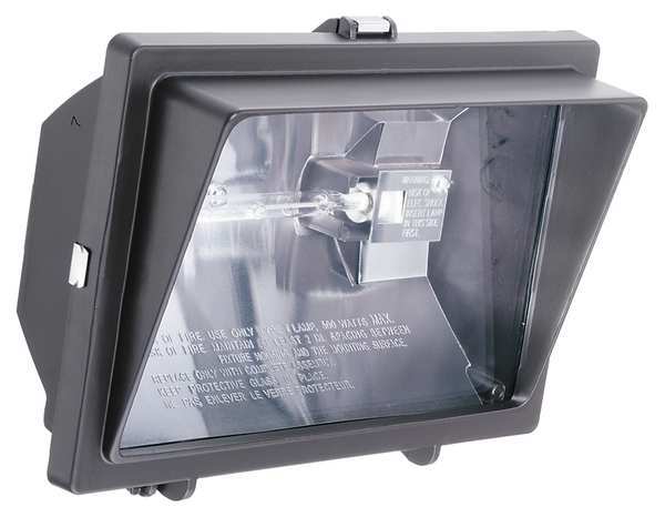 Lithonia Lighting Floodlight, 300/500 W Quartz Halogen, 120V OFL 300/500Q 120 LP BZ M6