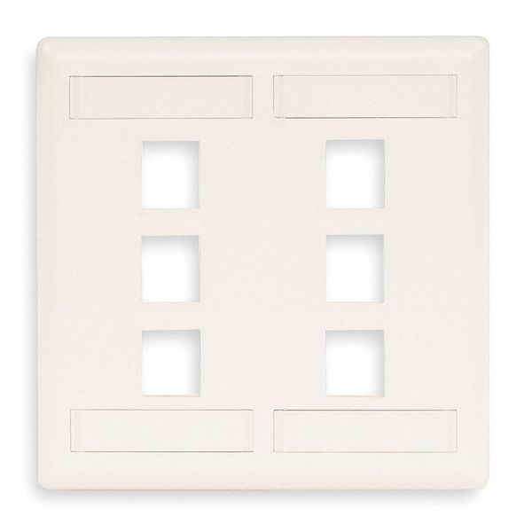 Hubbell Premise Wiring Wall Plate, 2 Gang IFP26W