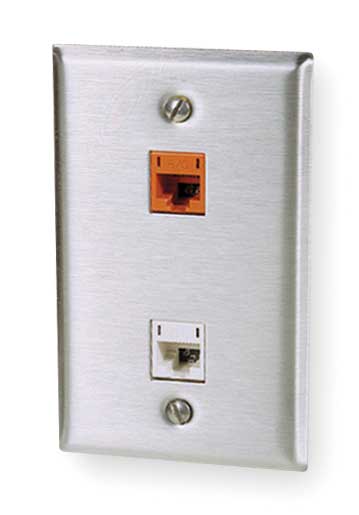 Hubbell Premise Wiring Hubbell SSF12 2 Socket Faceplate - 2 x Total Number of Socket(s) - 1-gang SSF12