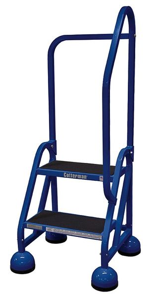 Cotterman 48 in H Steel Rolling Ladder, 2 Steps, 450 lb Load Capacity ST-223 A2 C21 P5