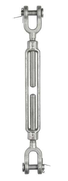 Chicago Hardware Turnbuckle, Jaw & Jaw, Galv, 1/4 x 4 In 03055 7
