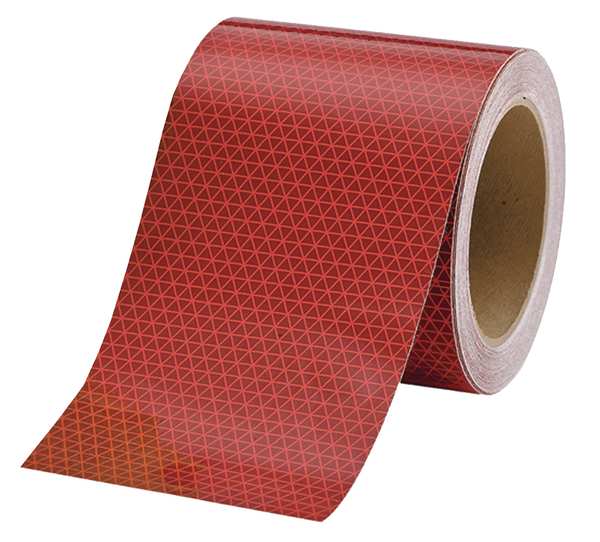 Oralite Reflective Tape, W 6 In, Red 18714