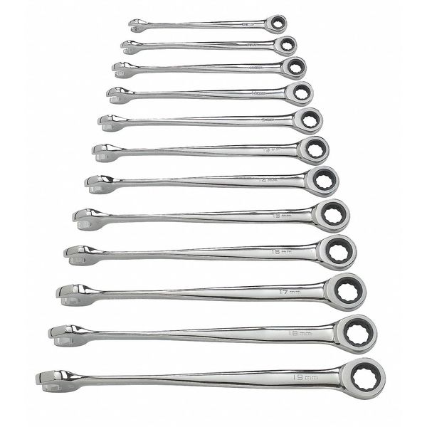 Gearwrench 12 Piece 72-Tooth 12 Point XL X-Beam™ Ratcheting Combination Metric Wrench Set 85888