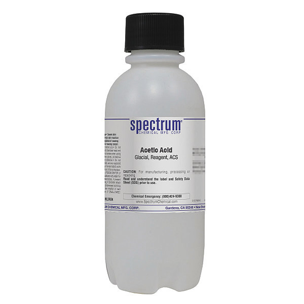 Spectrum Acetic Acid, glcl, Rgnt, ACS, 500mL Plas A1010-500MLPL