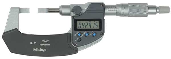 Mitutoyo Digital Micrometer, Blade, 0 to 1", SPC 422-360-30