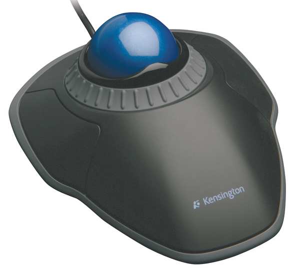 Kensington Trackball Mouse, Corded, Optical, Blck/Blue K72337US