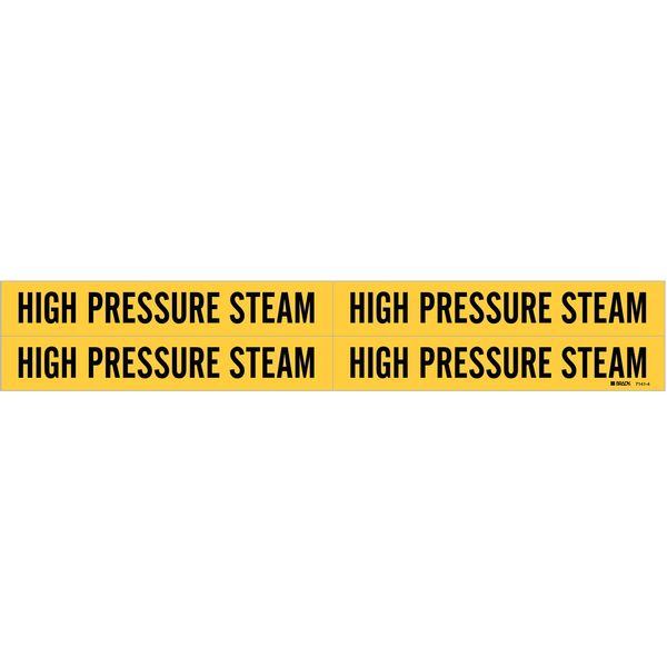 Brady Pipe Mrkr, High Pressure Steam, 3/4to2-3/8 7141-4