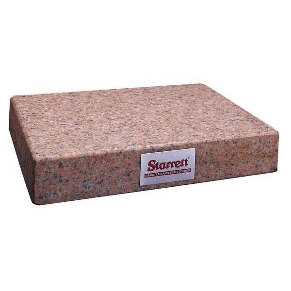Starrett Granite Surface Plate, Pink, A, 12x12x4 80604