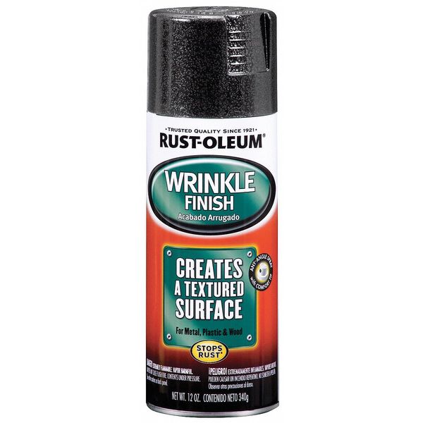 Rust-Oleum Wrinkle Finish Spray Paint, Black, Gloss, 11 oz. 251576