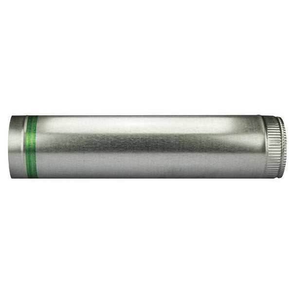 Greenseam Round Snap Lock Pipe, 9 in Duct Dia, Galvanized Steel, 24 GA, 9 in W, 60" L, 9 in H GR60SPBGP9GA24