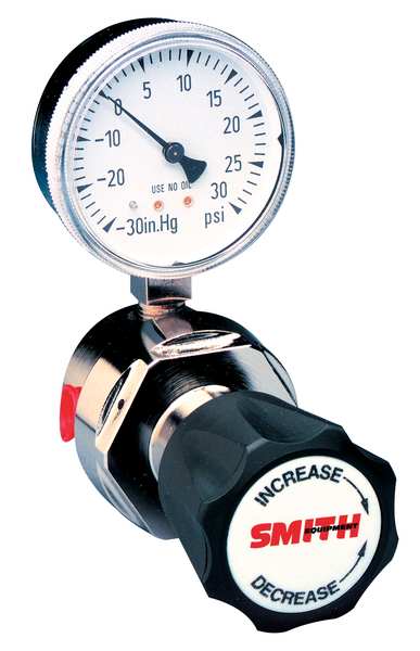 Smith Equipment High Purity Gas Regulator, Single Stage, 1/4 in FNPT, 100 psi, Use With: Inert, Non-Corrosive 202-0000