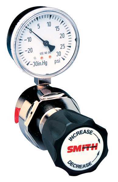 Smith Equipment High Purity Gas Regulator, Single Stage, 1/4 in FNPT, 15 psi, Use With: Inert, Non-Corrosive 200-0000