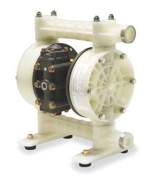 Dayton Double Diaphragm Pump, Polypropylene, Air Operated, Santoprene, 28 GPM 6PY35