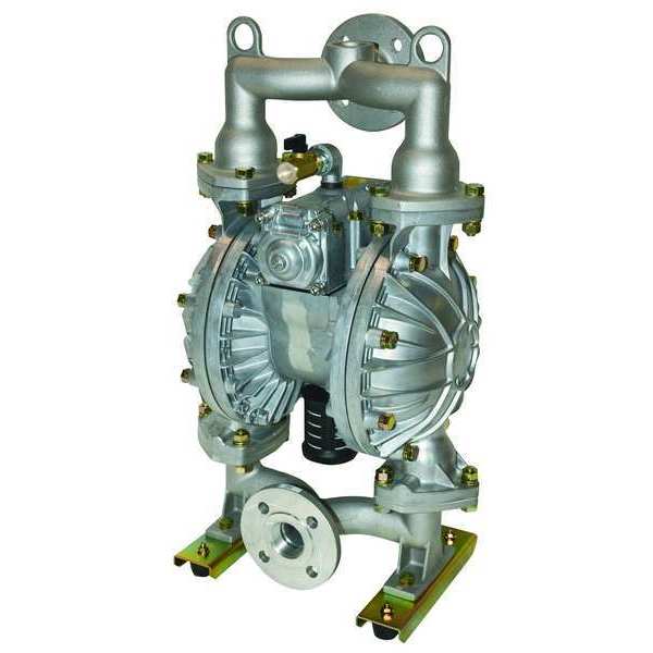 Dayton Double Diaphragm Pump, Aluminum, Air Operated, Santoprene, 115 GPM 3HJX1