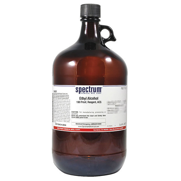 Spectrum Ethyl Alch, 190 Prf, Rgnt, ACS, 4L, Gls E1029-4LTGL