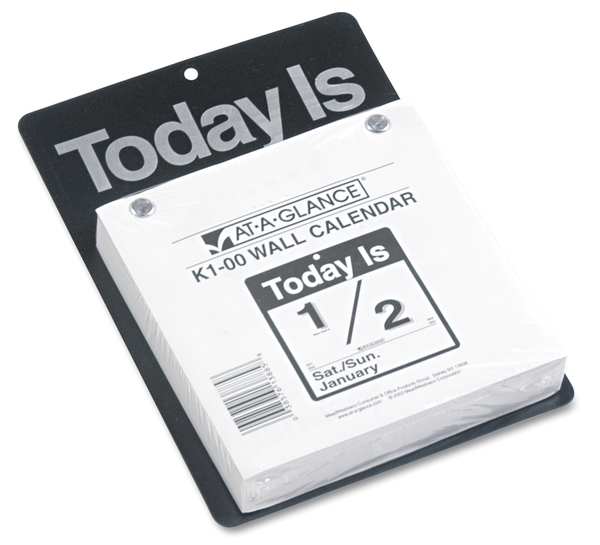 At-A-Glance 6 x 6" Daily Wall Calendar, White AAGK100