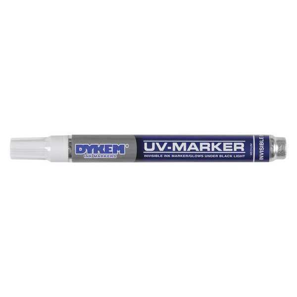 Dykem Permanent UV Marker, Medium Tip, Clear Color Family, Ink 91195-1