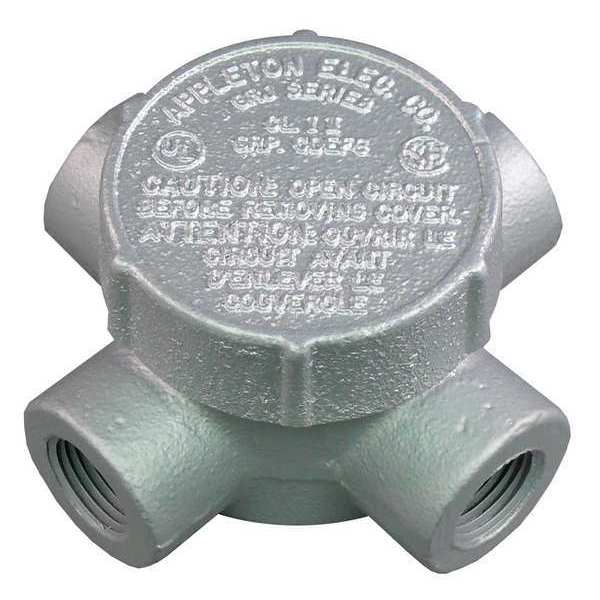 Appleton Electric Conduit Outlet Body, Iron, X, 3/4 In. GRJX75