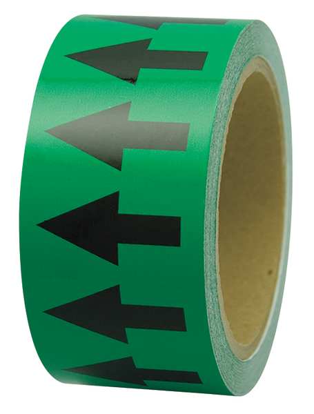 Incom Arrow Tape, Black/Green, 2 In. W, PMA258 PMA258
