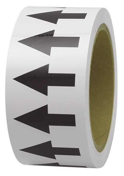 Incom Arrow Tape, Black/White, 4 In. W, PMA459 PMA459