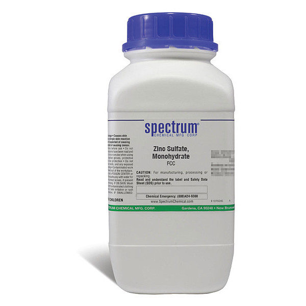 Spectrum Zinc Sulfate, FCC, 2.5kg Z1100-2.5KG