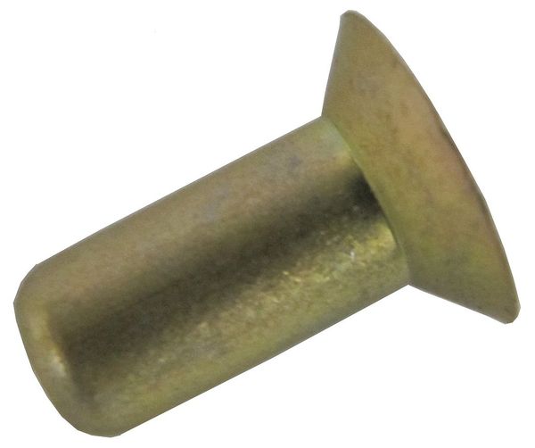 Zoro Select Solid Rivet, Countersunk Head, 0.1875 in Dia., 0.375 in L, Aluminum Body, 100 PK 26AD0606-EA-100