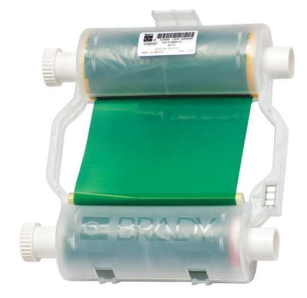 Brady Label Printer Ribbon, B30 Series, Green, 4.33 in W x 200 ft L B30-R10000-GN