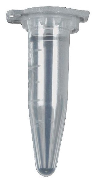 Lab Safety Supply 0.5mL micro Tubes, Natural colors, PK1000 6VMX8