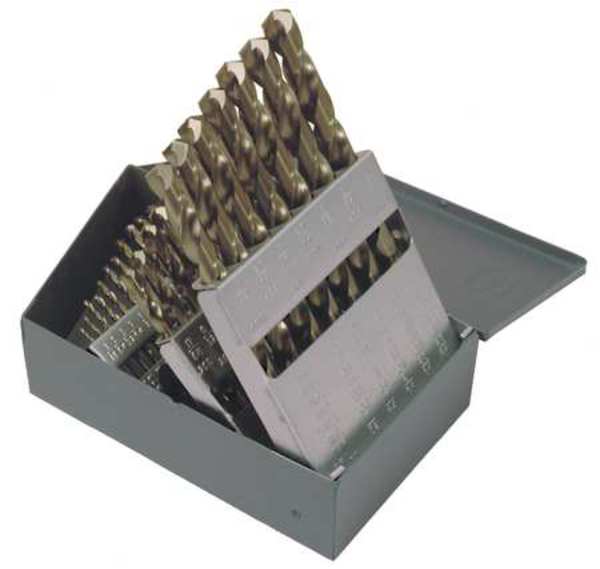 Chicago-Latrobe 29PC 135° Heavy-Duty Cobalt Jobber Length Drill Set Chicago-Latrobe 550ASP Straw HSS-CO 8% 1/16-1/2 47796