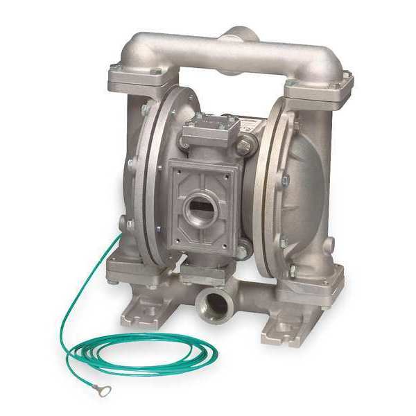 Sandpiper Double Diaphragm Pump, Aluminum, Natural Gas Operated, Buna N, 45 GPM G1FB1ABTXNSX00.