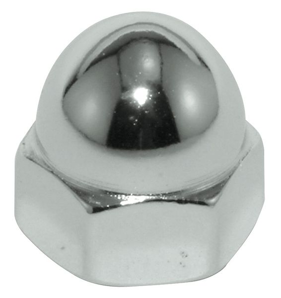 Zoro Select Low Crown Cap Nut, 1-1/4"-7, Steel, Plain, 1-61/64 in H CPB178