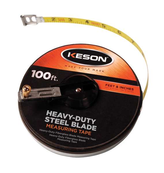 Keson 100 ft Tape Measure, 3/8 in Blade ST10018