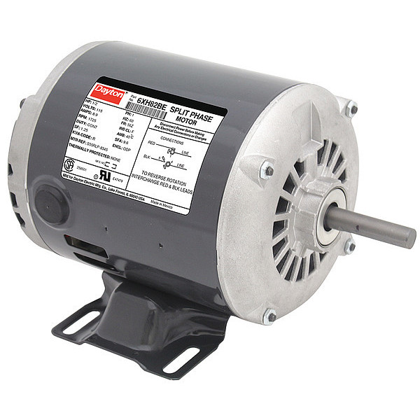 Dayton GP Mtr, Split Ph, ODP, 1/2 HP, 1725 rpm, 56Z 6XH82