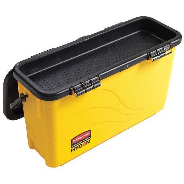 Rubbermaid Commercial 7 gal. Rectangular Charging Bucket, 13-5/8" H, Yellow, Plastic 1791802