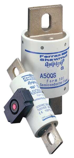 Mersen UL Class Fuse, A50QS Series, Fast-Acting, 600A, 500V AC, Non-Indicating A50QS600-4