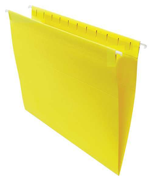 Universal One Hanging File Folders 9-3/8" x 11-3/4", Yellow, Pk25 UNV14119