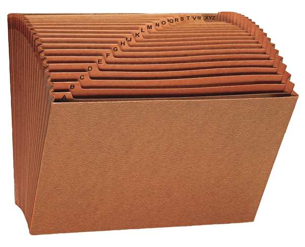 Zoro Select Expandable File Alpha (A-Z) 8-1/2 x 11" Redrope, 7/8" Expansion UNV13910