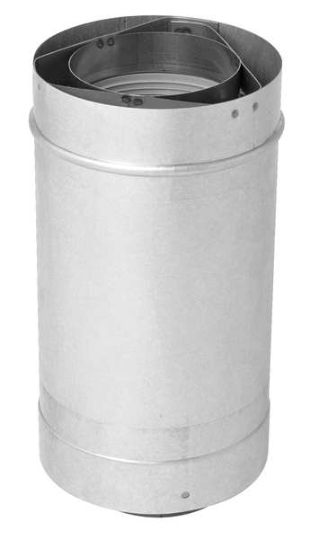 Metal Fab Waterheater Vent Pipe, 12In L, 3In Dia. RTG20151GR
