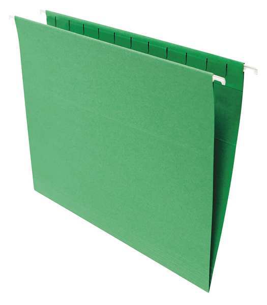 Zoro Select Hanging File Folders 9-3/8" x 11-3/4", Green, Pk25 UNV14117