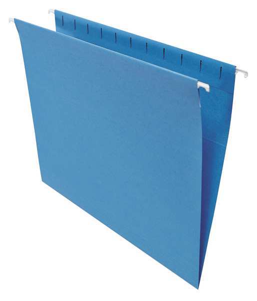 Universal One Hanging File Folders 9-3/8" x 11-3/4", Blue, Pk25 UNV14116