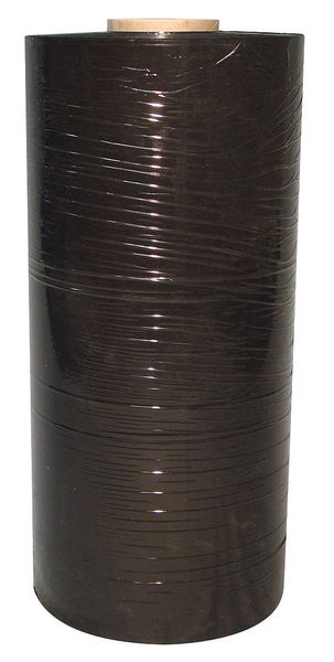 Zoro Select Machine Stretch Wrap 20" x 5000 ft., Cast Style, Black Opaque 15C013