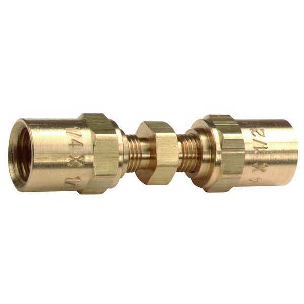 Speedaire Hose Mender, For Hose ID 1/4 In, Brass, For Hose O.D.: 1/2 in 6X426