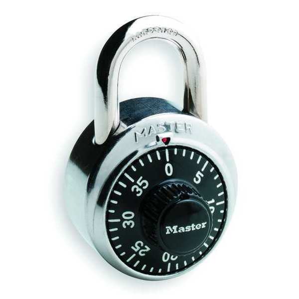 Master Lock Combination Padlock, Ctr, Black/Silver, PK2 1500T
