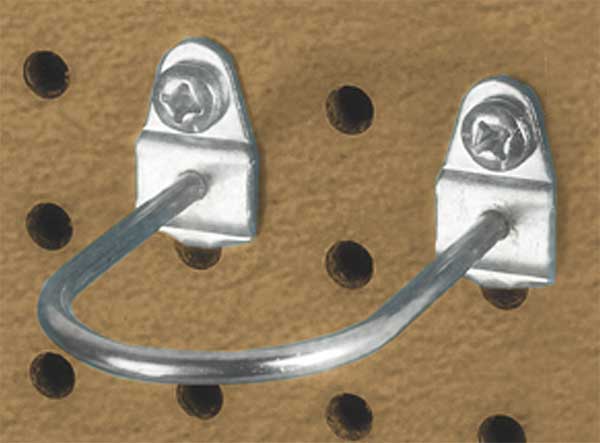 Triton Products 1-3/4 In. I.D. Steel Double Mount U-Shape Pegboard Hook for 1/8 In. and 1/4 In. Pegboard 5 Pack 76325