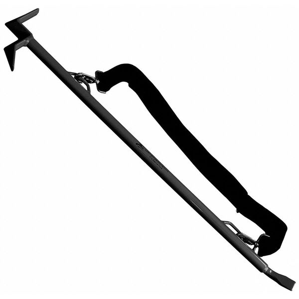 Leatherhead Tools NY Hook, 10 ft. Black Powder Coat, w/ Chisel End & Strap NYH-10-S