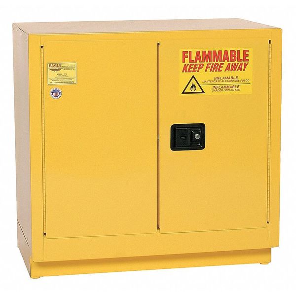 Eagle Mfg Flammable Safety Cabinet, 22 gal., Yellow 1971X